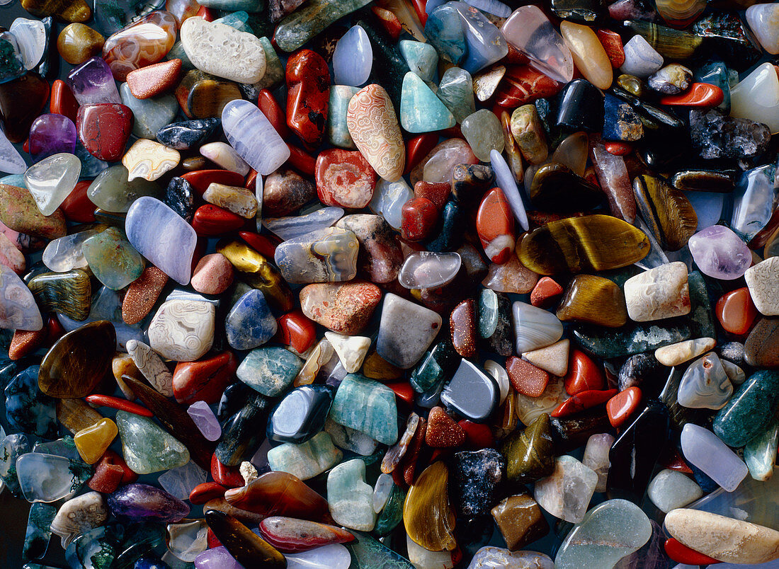 Collection of coloured stones