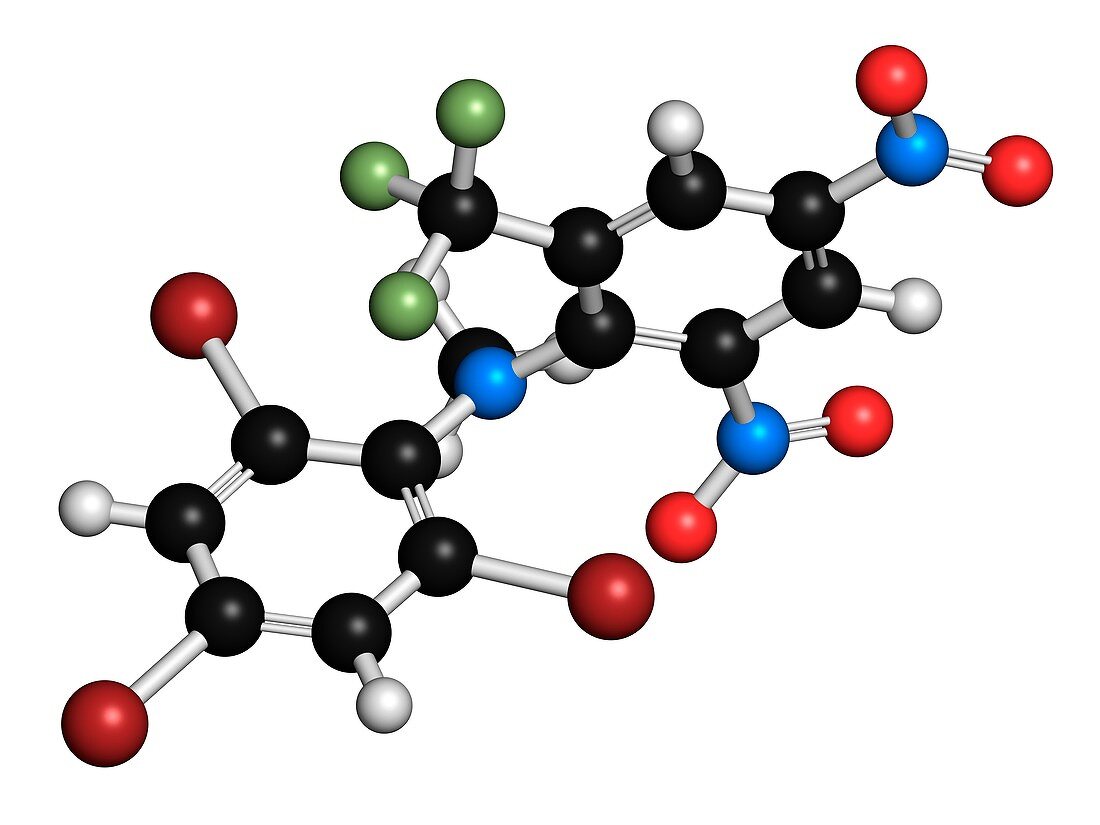 Bromethalin molecule ,illustration