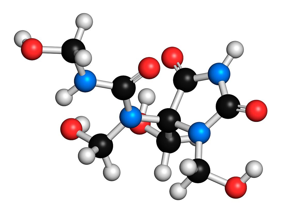 Diazolidinyl urea molecule,illustration