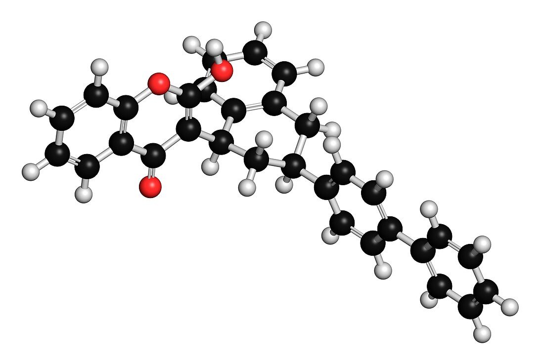 Difenacoum molecule,illustration