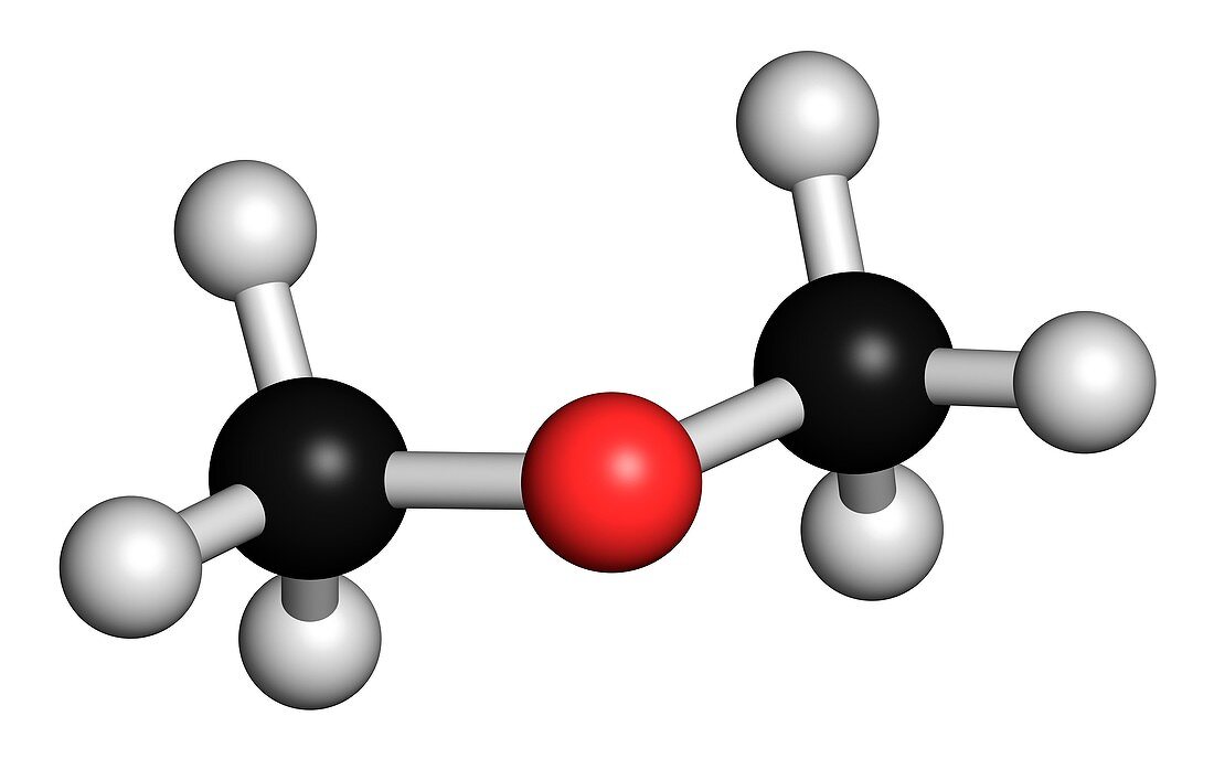 Dimethyl ether molecule,illustration