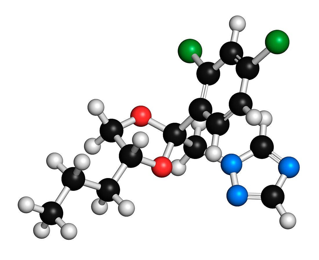 Propiconazole molecule,illustration