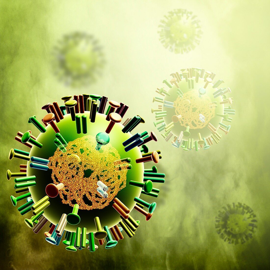 Influenza virus,illustration