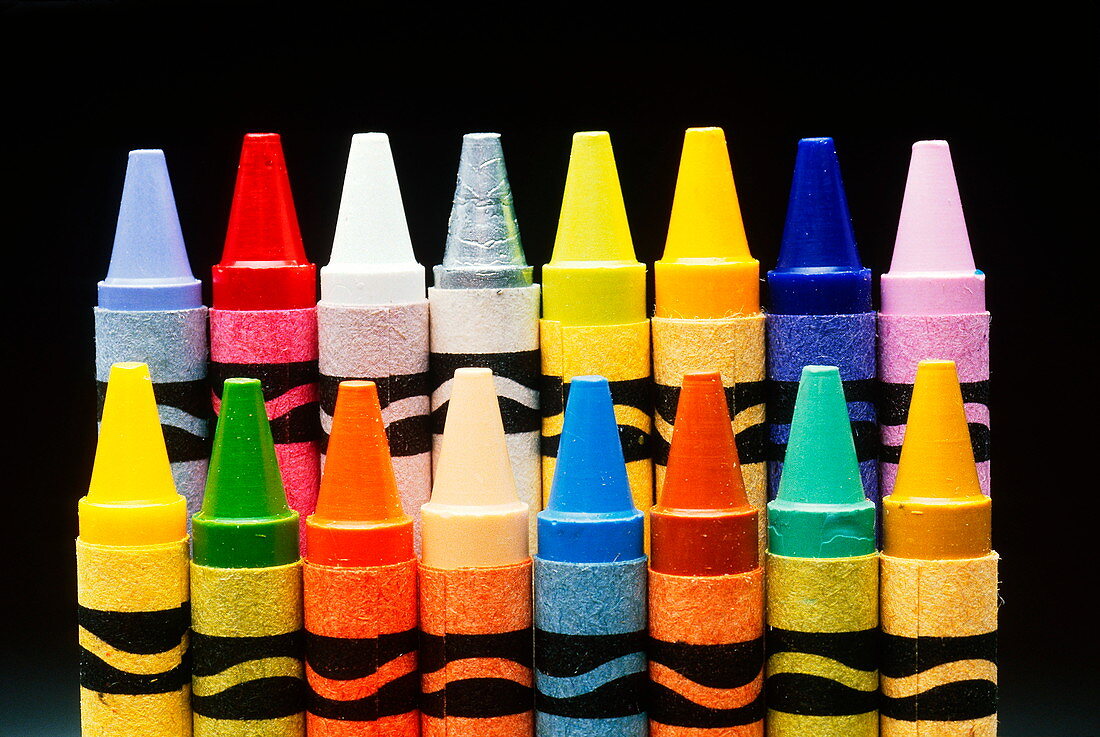 Colouring crayons