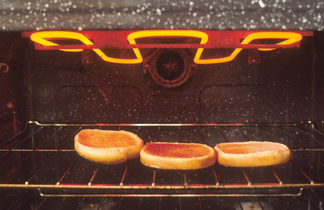 Inside of an oven