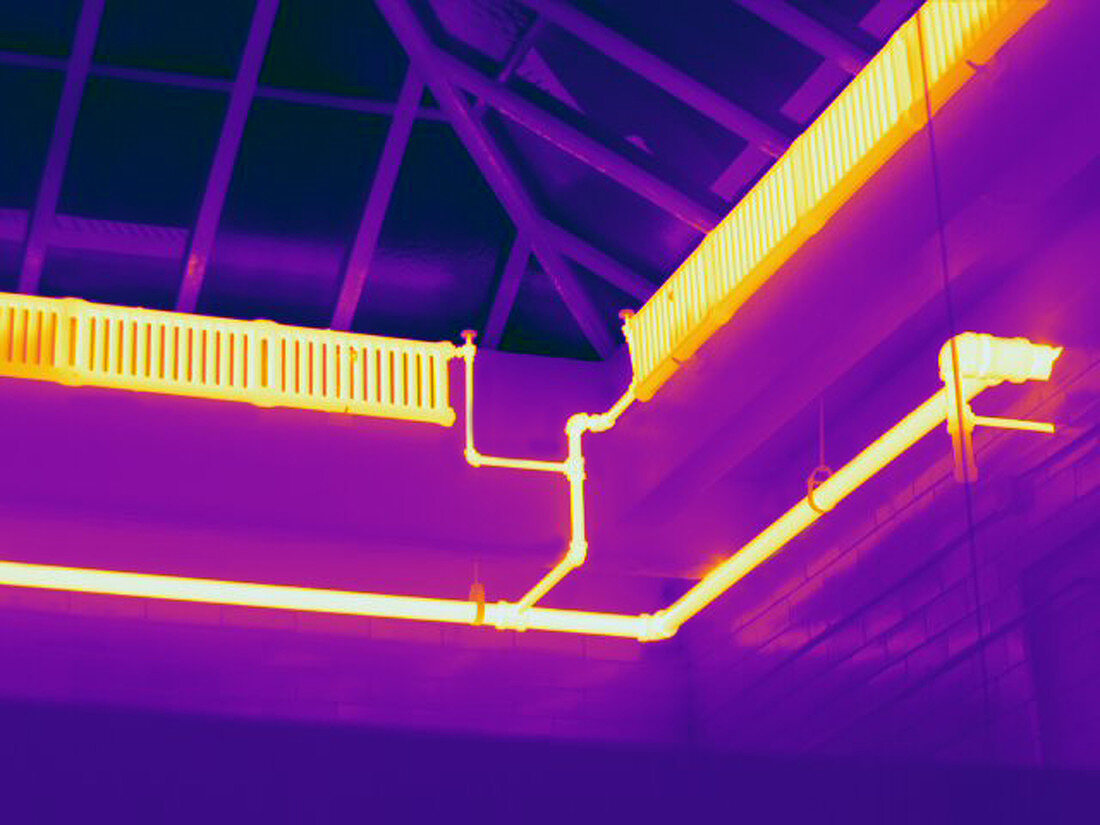 Thermogram of Steam Pipes