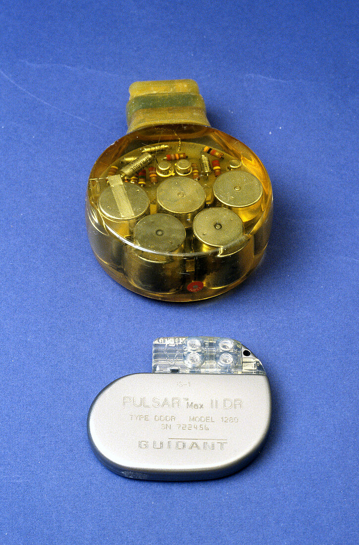 New pacemaker and 30-year old model
