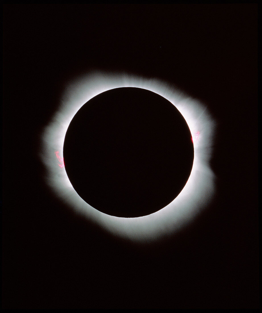 Total solar eclipse on 11 July 91 during totality
