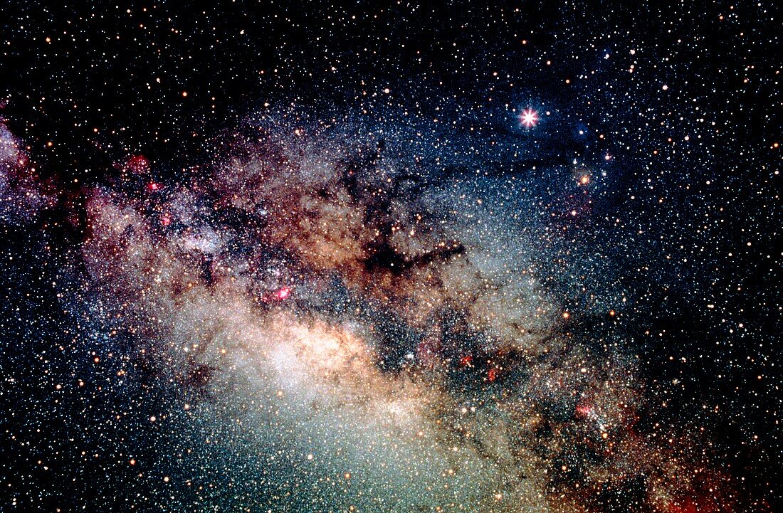Optical image of the central Milky Way
