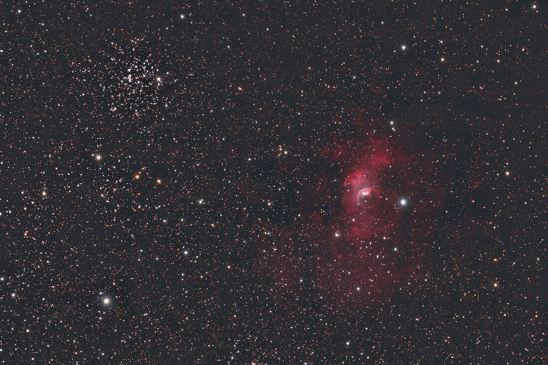 'M52 and NGC 7635,Bubble Nebula'