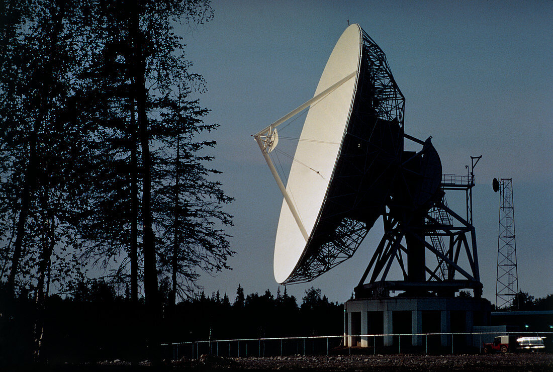 Comsat satellite receiver dish,Alaska
