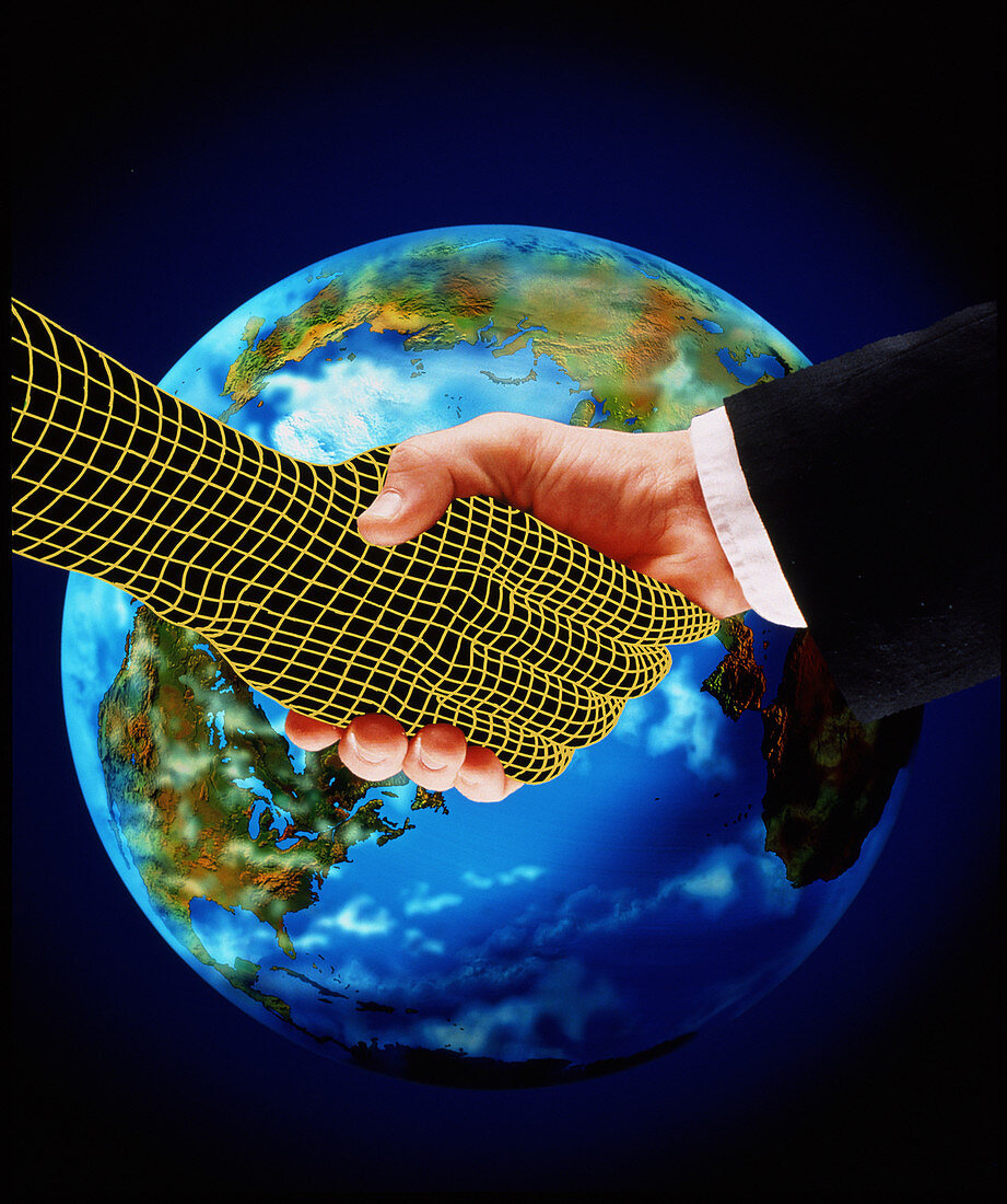 Human computer handshake over the Earth