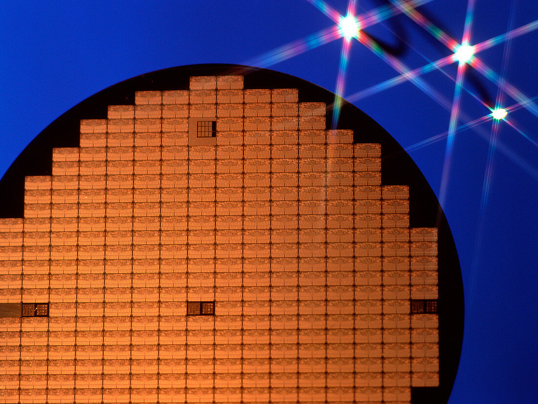 Semiconductor wafer and fibre optics