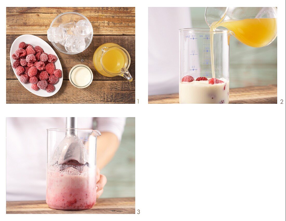 How to prepare pineapple, raspberry and soja shake