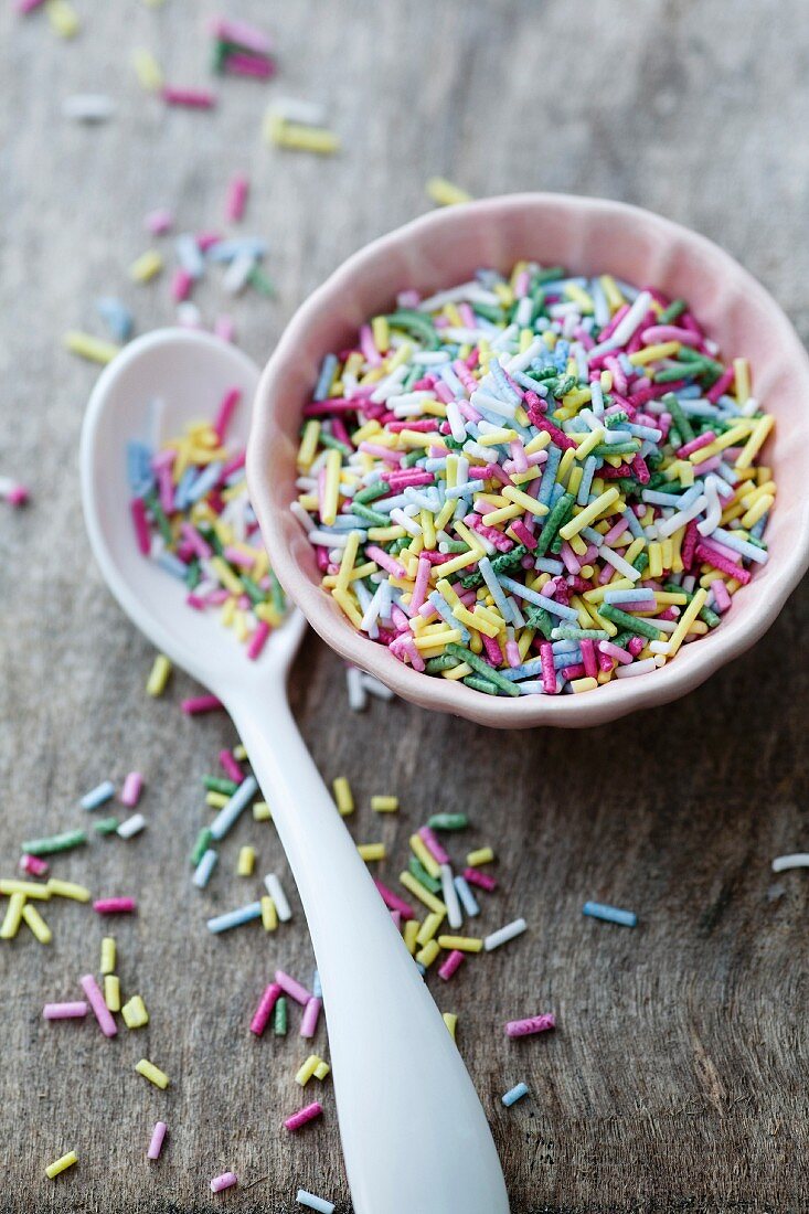 Colourful sugar sprinkles