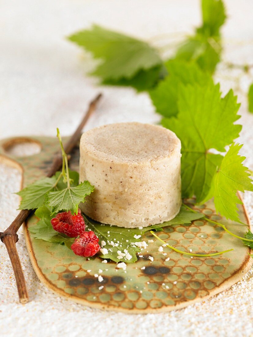 Vegan cashew nut cheese with Brazil nuts