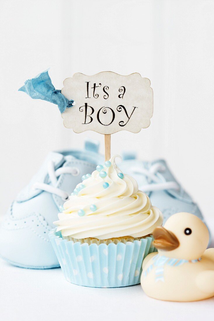 Cupcake zur Geburt eines Jungen