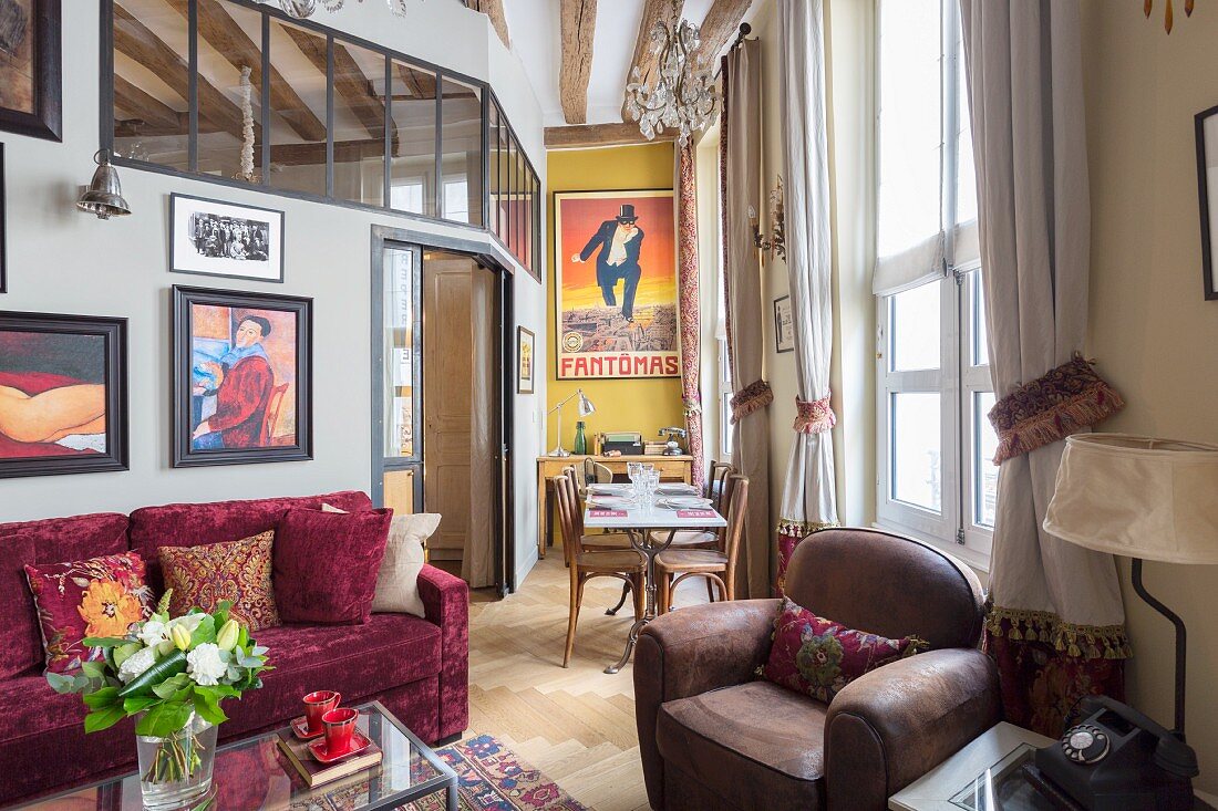 Eclectic apartment with vintage ambiance