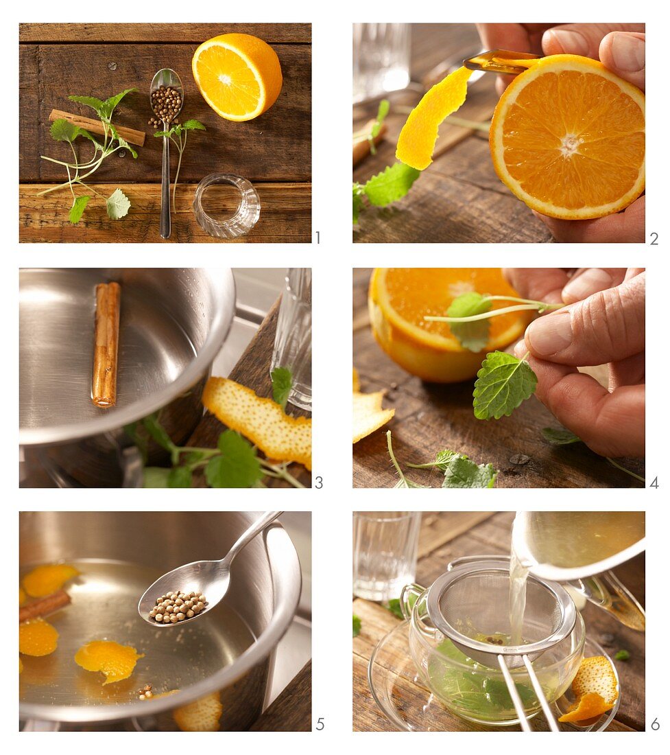 How to prepare lemonbalm and cinnamon tea