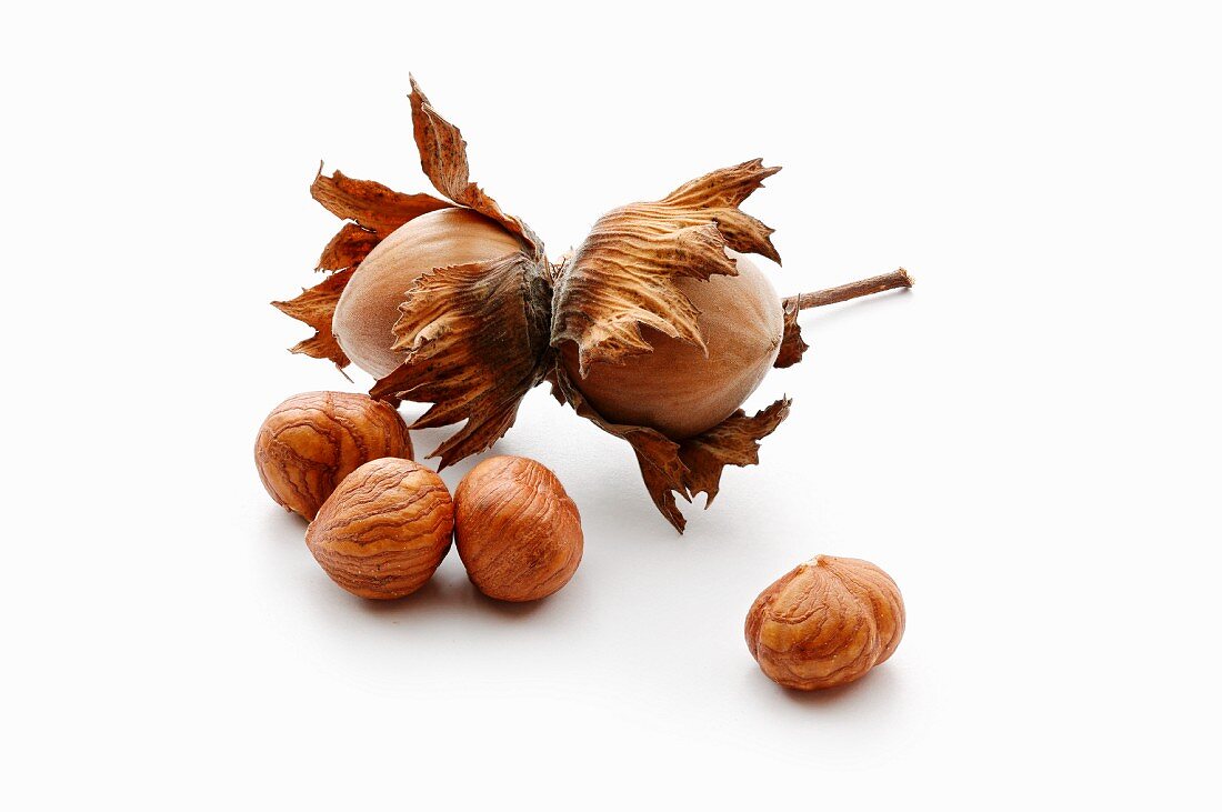 Hazelnuts, whole and shelled