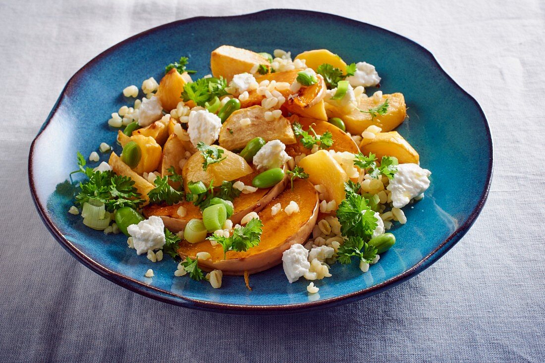 Kürbissalat mit Ricotta