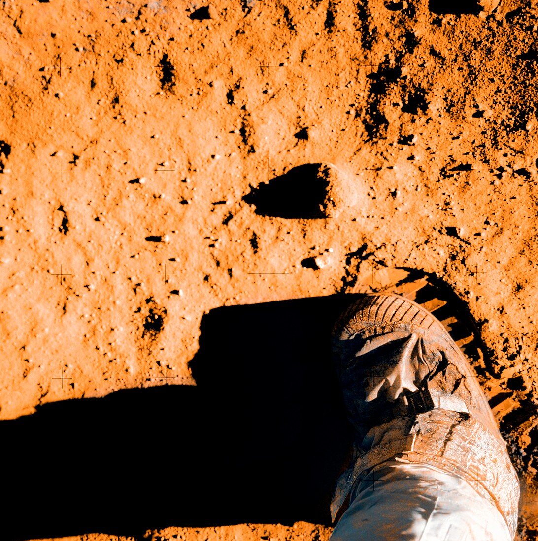 Astronaut bootprint on Mars