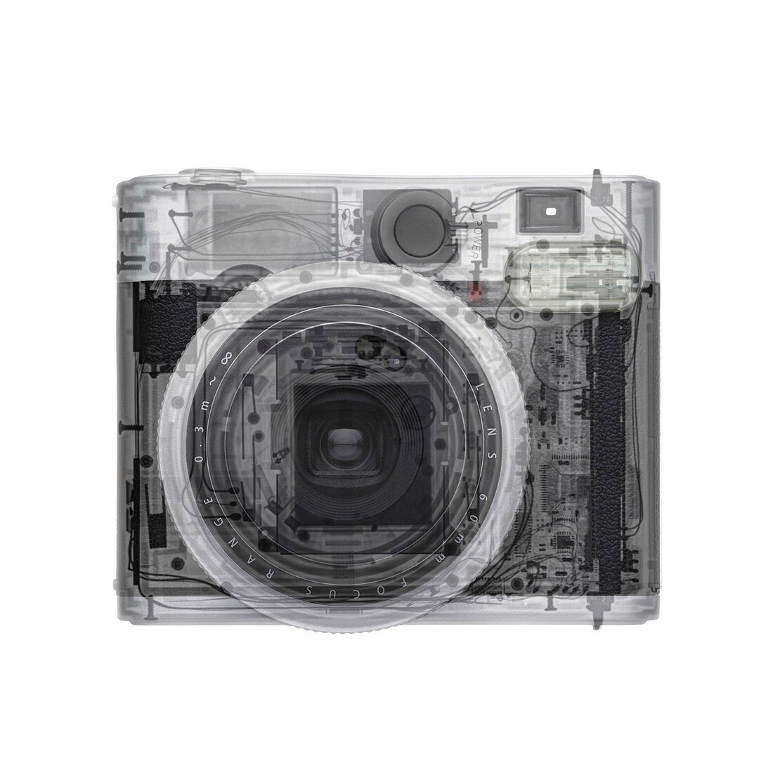 x-ray of a Polaroid camera