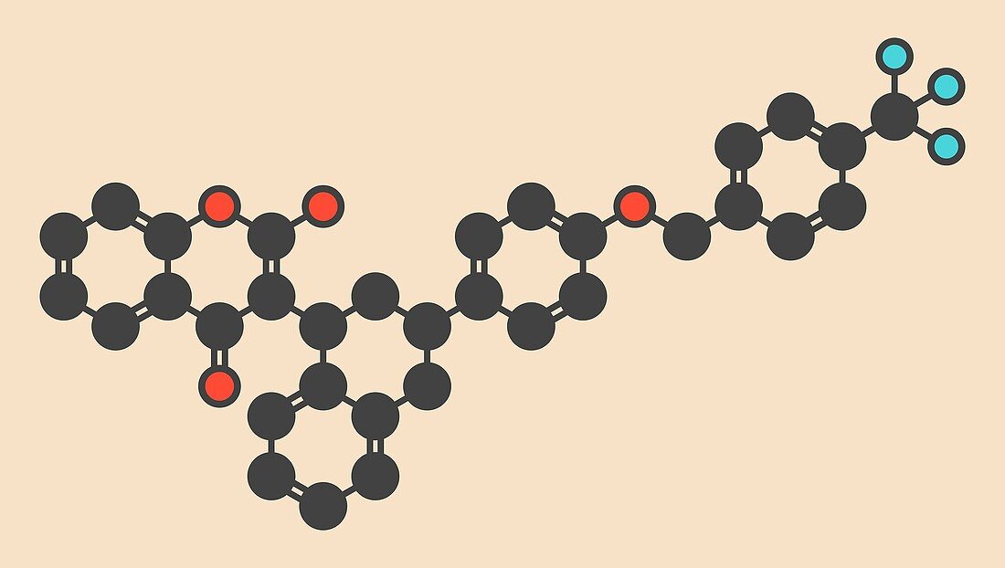 Flocoumafen rodenticide molecule
