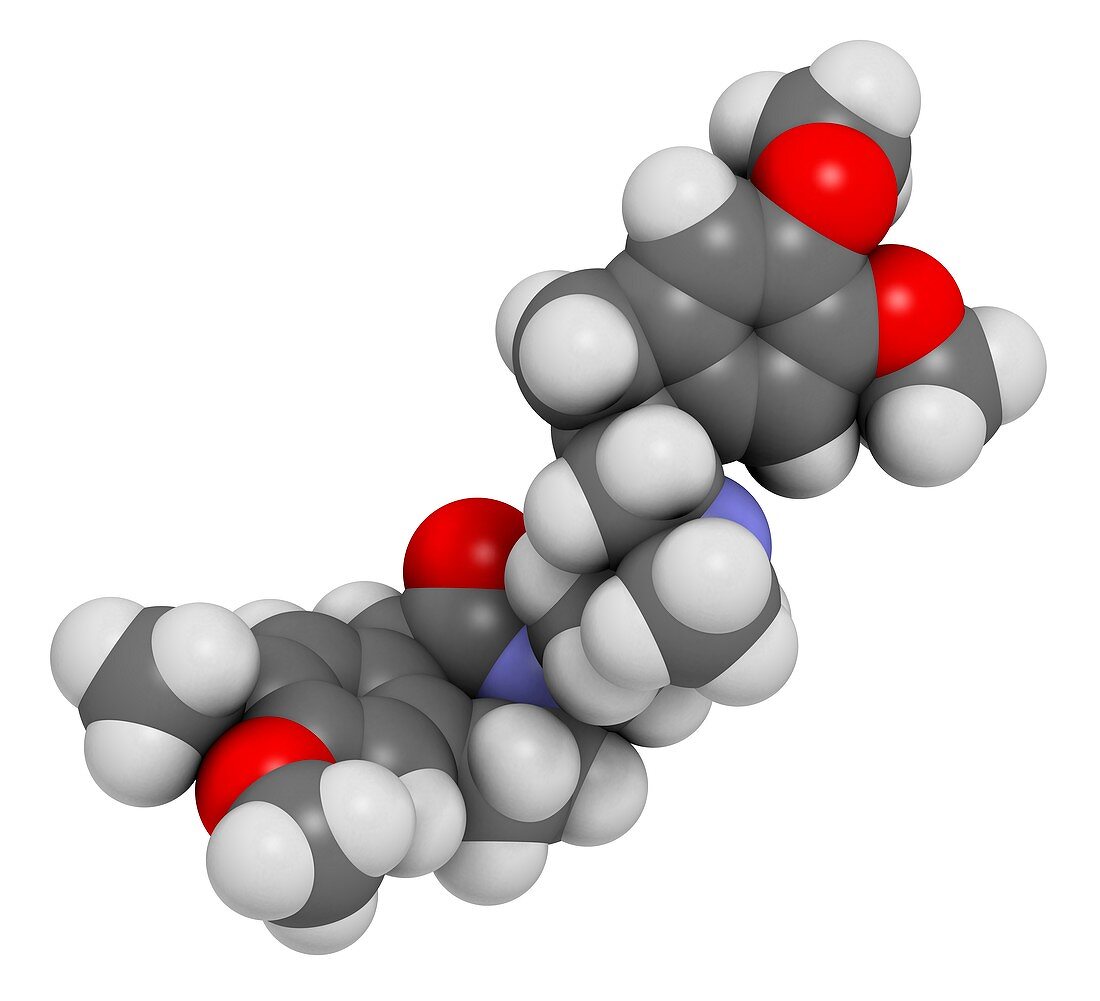 Ivabradine angina pectoris drug molecule