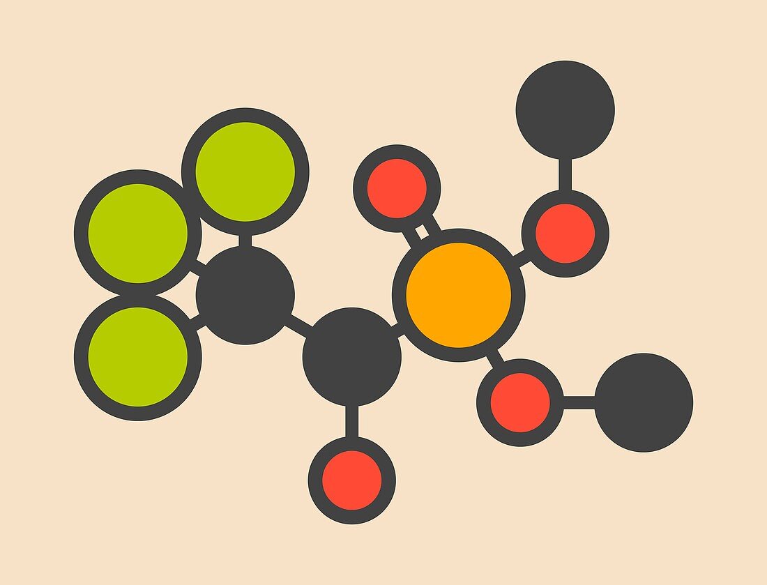 Metrifonate insecticide molecule