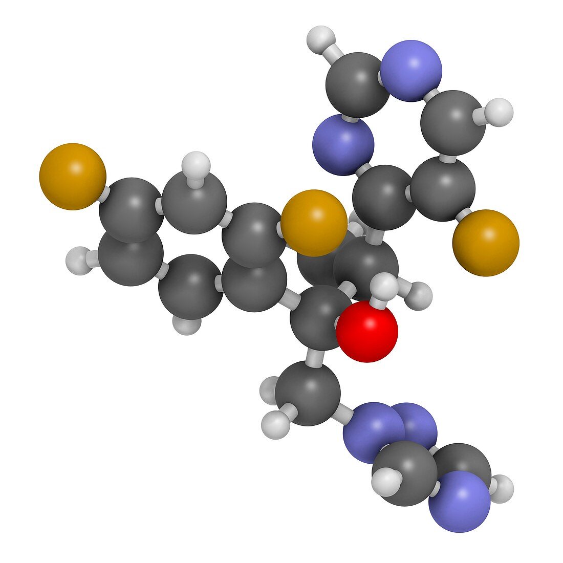 Voriconazole antifungal drug molecule