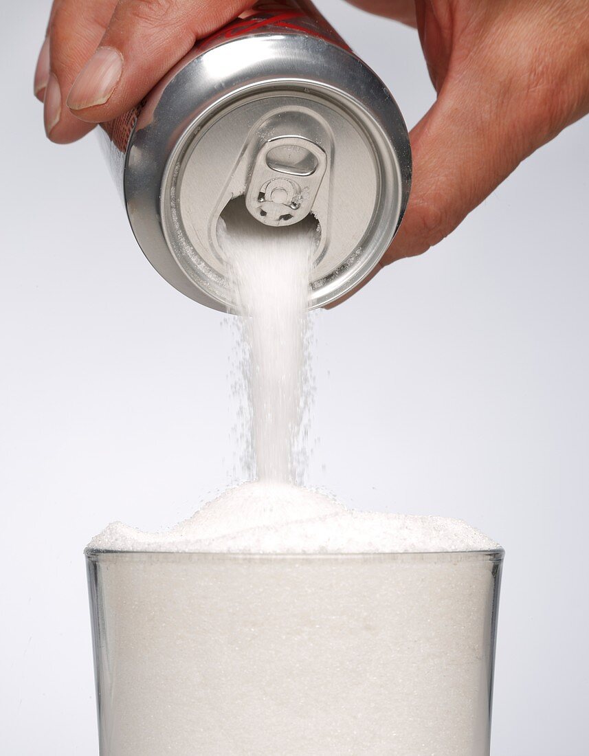 Sugary drinks,conceptual image