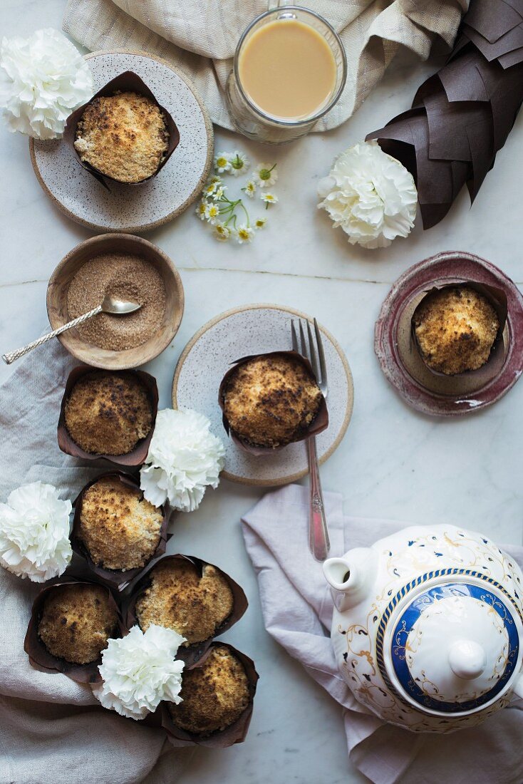 Coffee Cake Muffins und Tee