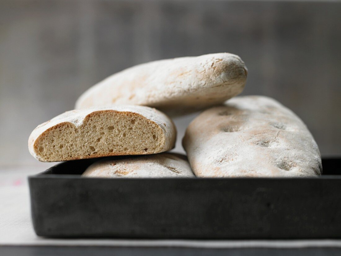 Ciabatta mit Hefe und Olivenöl