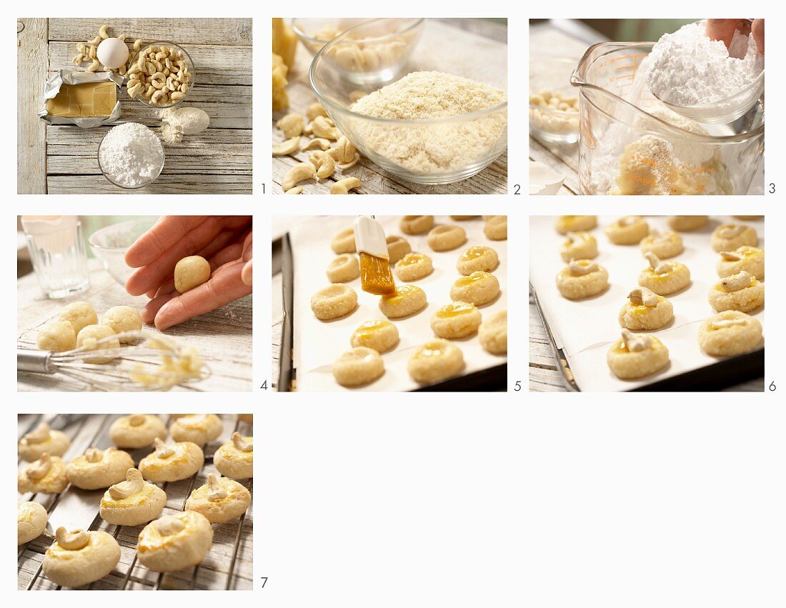 How to make Bethmännchen (marzipan cookies) with cashews