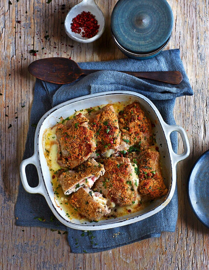 Cordon bleu aus dem Ofen mit Appenzeller