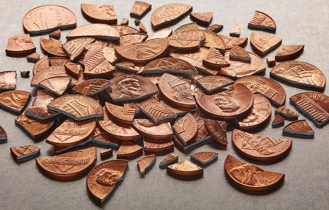 Broken pennies