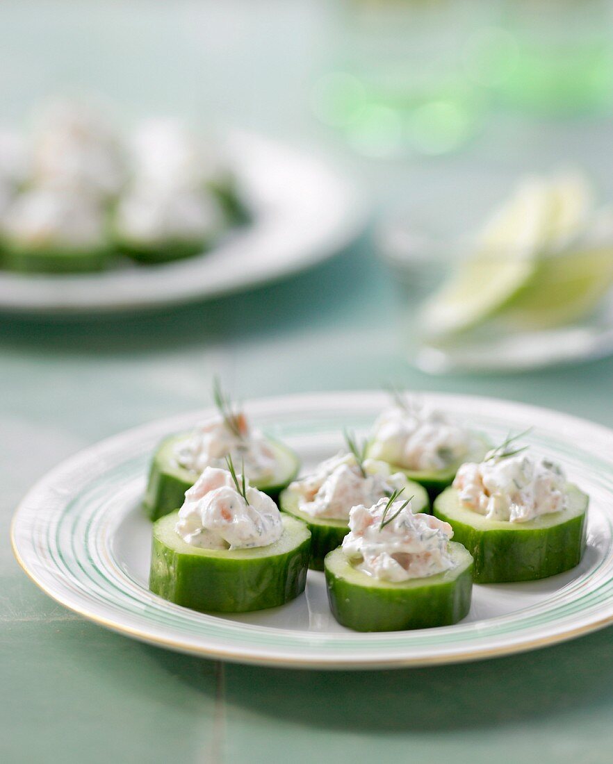 Smoked Salmon Cucumber Cups