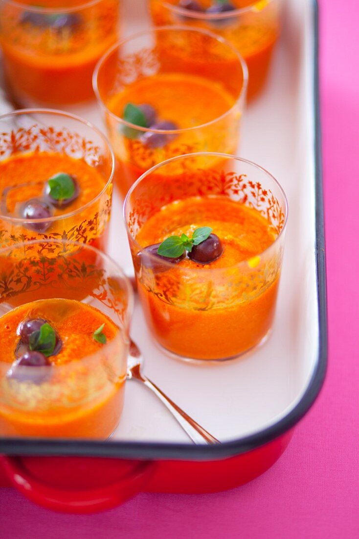 Gazpacho with olives
