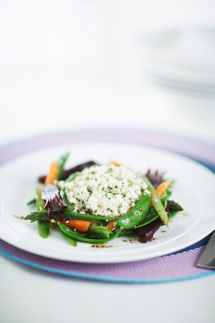 Baby Vegetable Salad with Ricotta