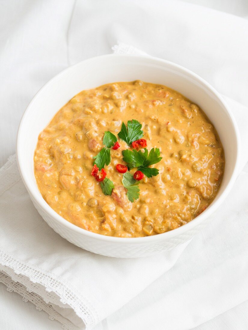 Veganes Dal (Linsencurry, Indien)