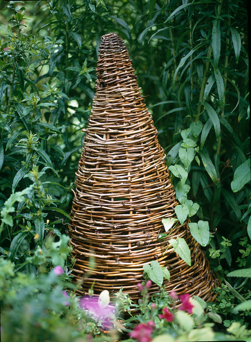 Wickerwork from willow rods