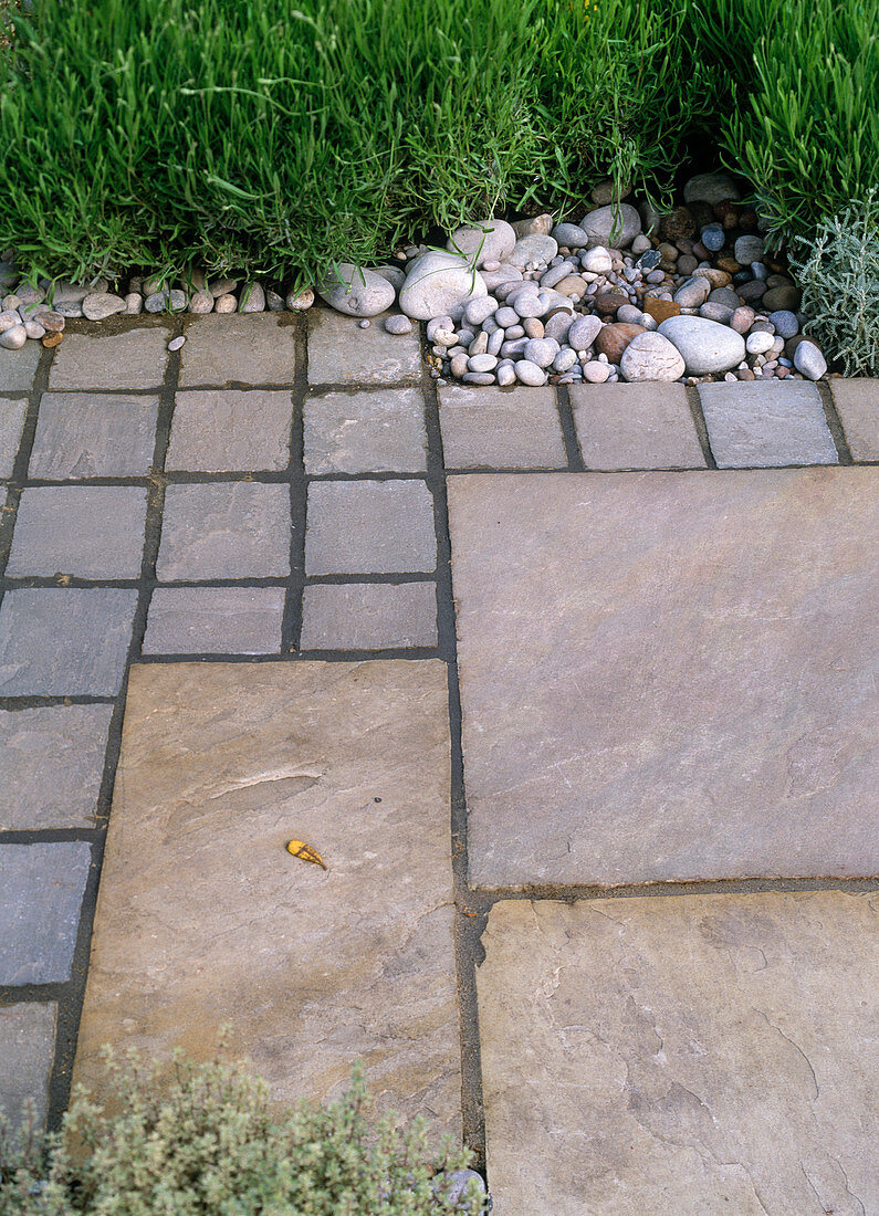 Natural stone paving