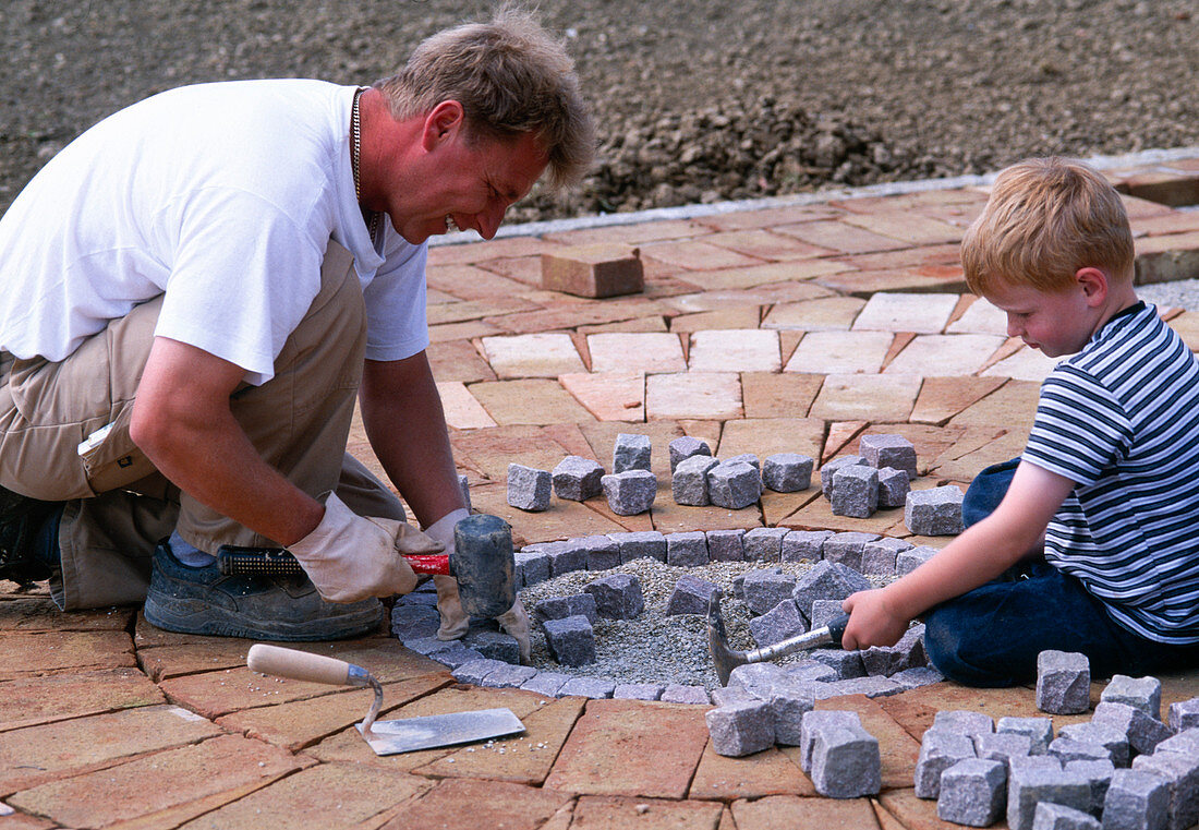 Terrace paving: clinker