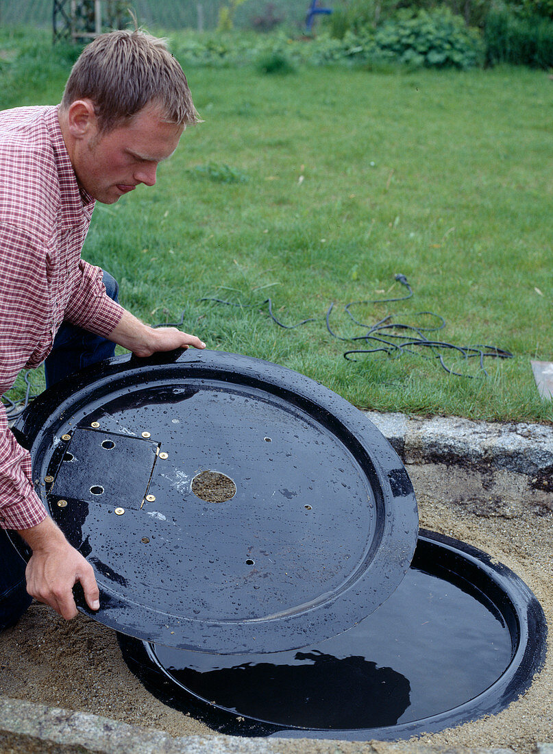 Tonsäule als Wasserrspiel