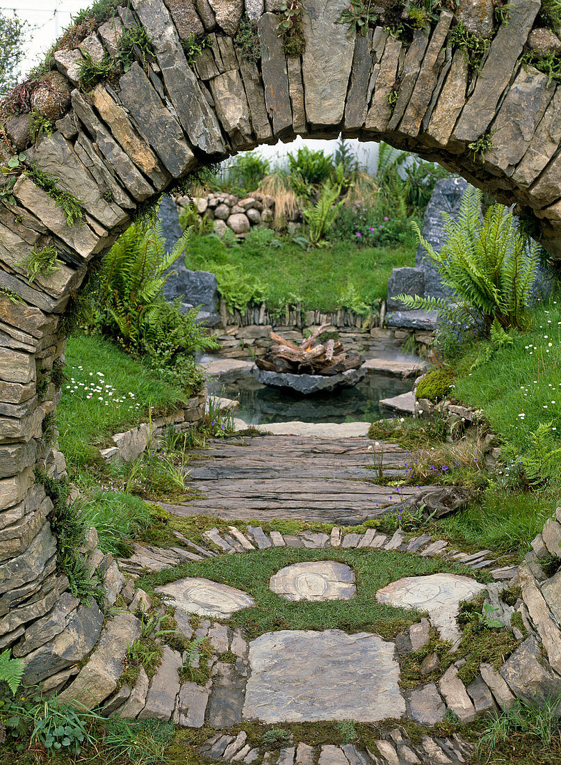 Arch made of natural stones