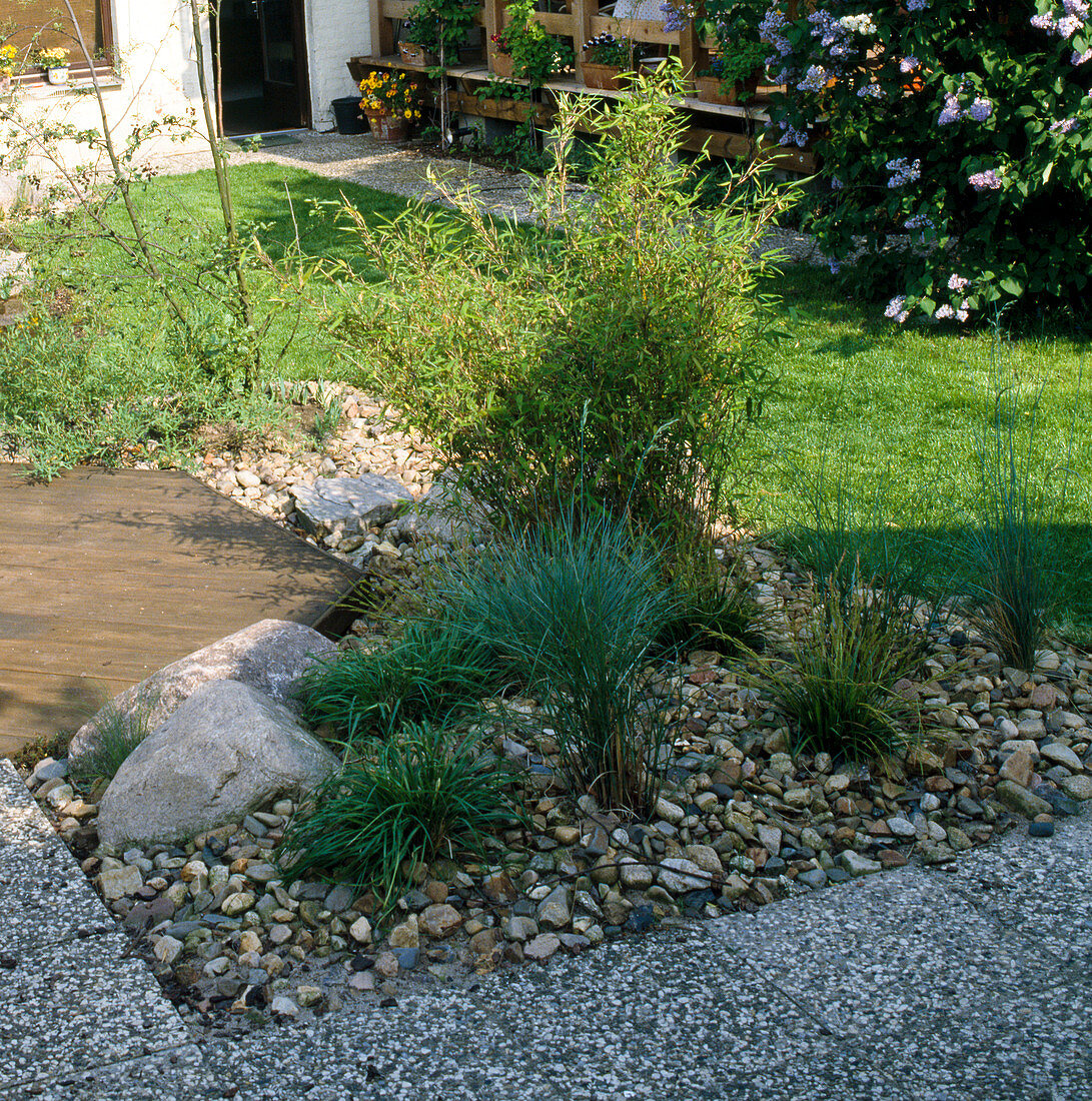 Terrace with path to the house