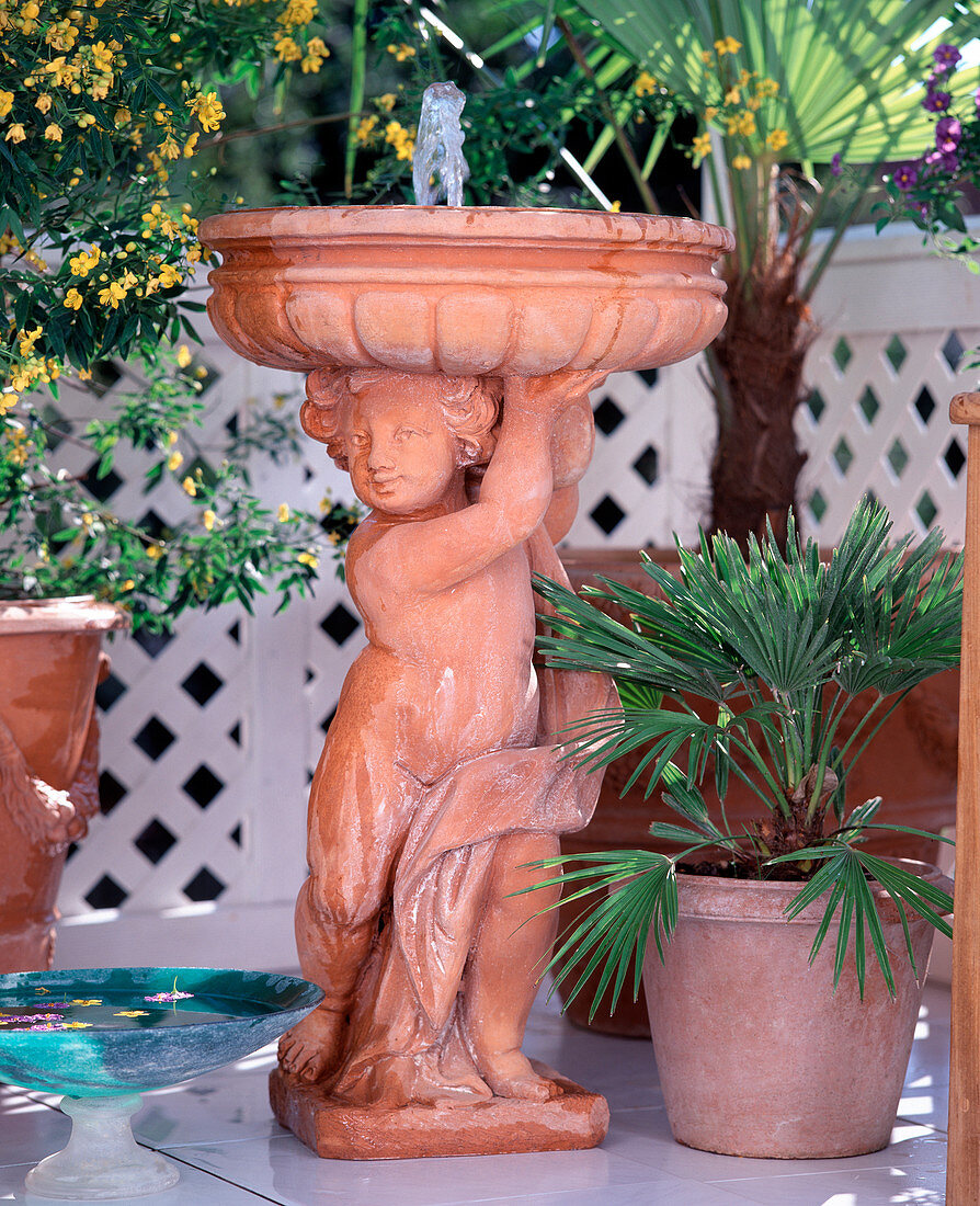 Fountains of Impruneta terracotta
