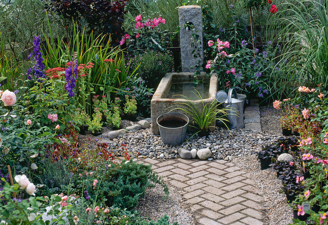 Verkaufsarrangement im Gartencenter