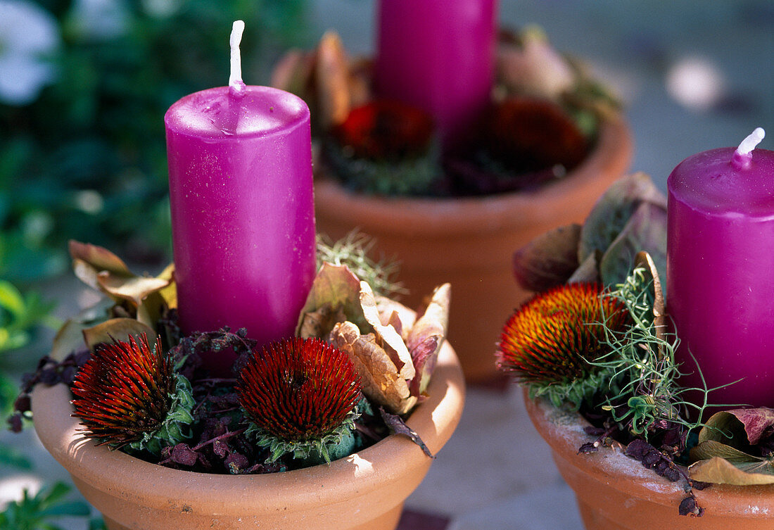 Candle with petals